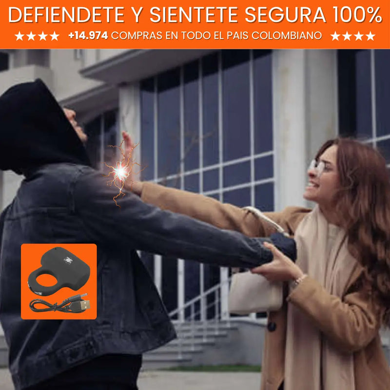 DEFENSA MAX - ANILLO TASER ANTI ROBOS Y ACOSADORES