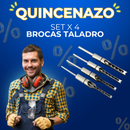 003 ¡QUINCENAZO! WOOD DRILL: SET X 4 BROCAS DE CARPINTERIA