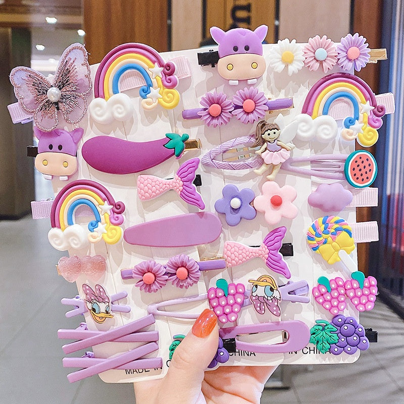 COLECCIÓN DE LIQUIDACIÓN! 84 PINZAS DE CARICATURAS PARA CABELLO PARA NIÑAS
