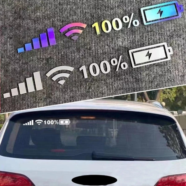 ADICIONAL A TU COMPRA! SET X 2 DE STICKERS REFLECTIVOS BATERY CHARGE