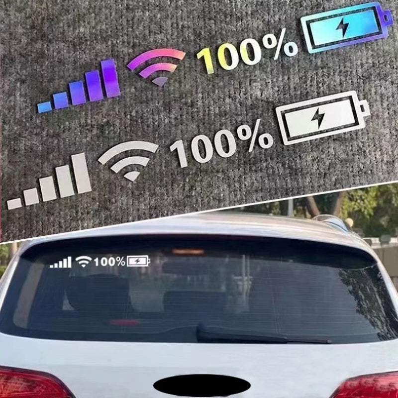 ADICIONAL A TU COMPRA! SET X 2 DE STICKERS REFLECTIVOS BATERY CHARGE