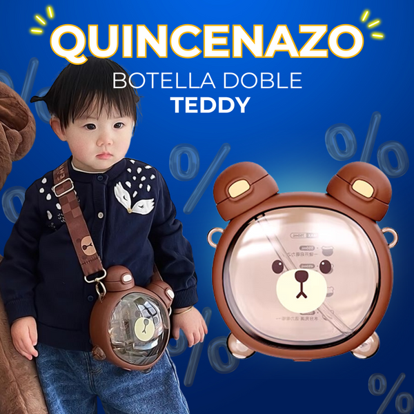 003 ¡QUINCENAZO! BOTELLA DE AGUA DOBLE TEDDY