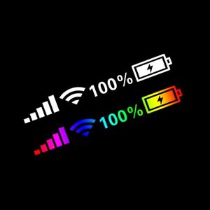 ADICIONAL A TU COMPRA! SET X 2 DE STICKERS REFLECTIVOS BATERY CHARGE